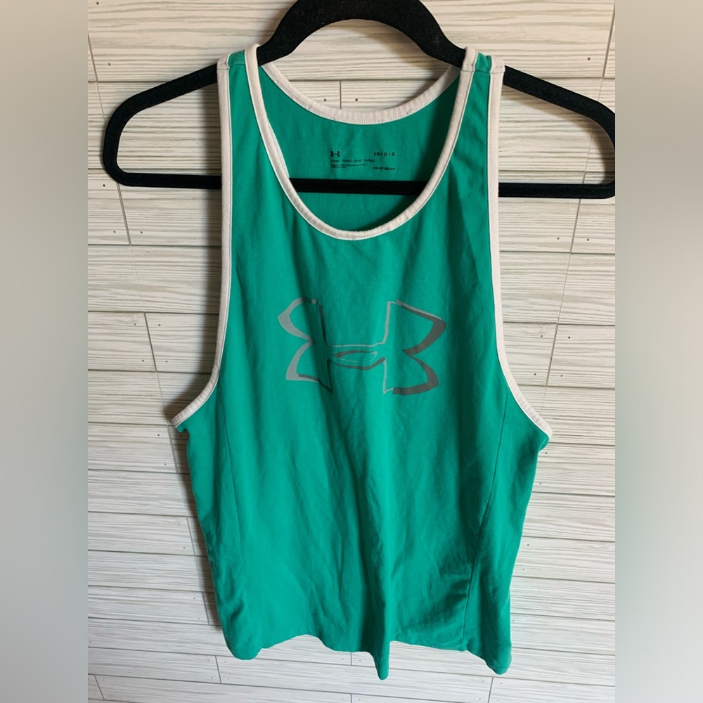 Under Armour Teal Muscle Tank with White Trim